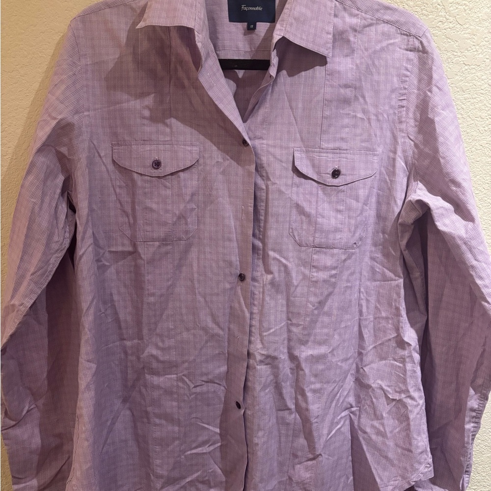 Façonnable women’s Purple Button-Up Shirt